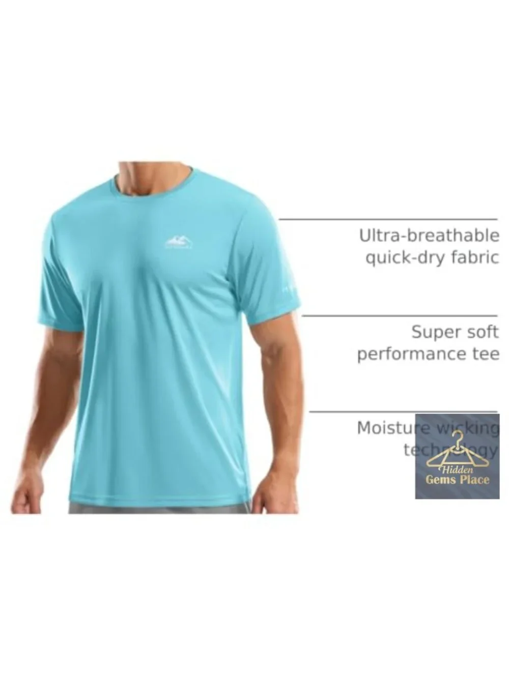 Men's UPF 50+ Sun Protection Swim Shirt Rash Guard Quick Dry 4-Way Stretch